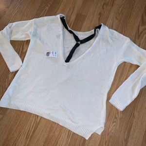 NWT oversized sweater black back straps